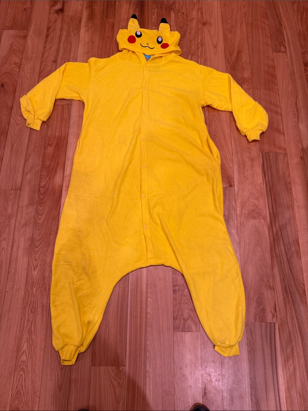 Pikachu Yellow Large One-Piece Hooded Costume